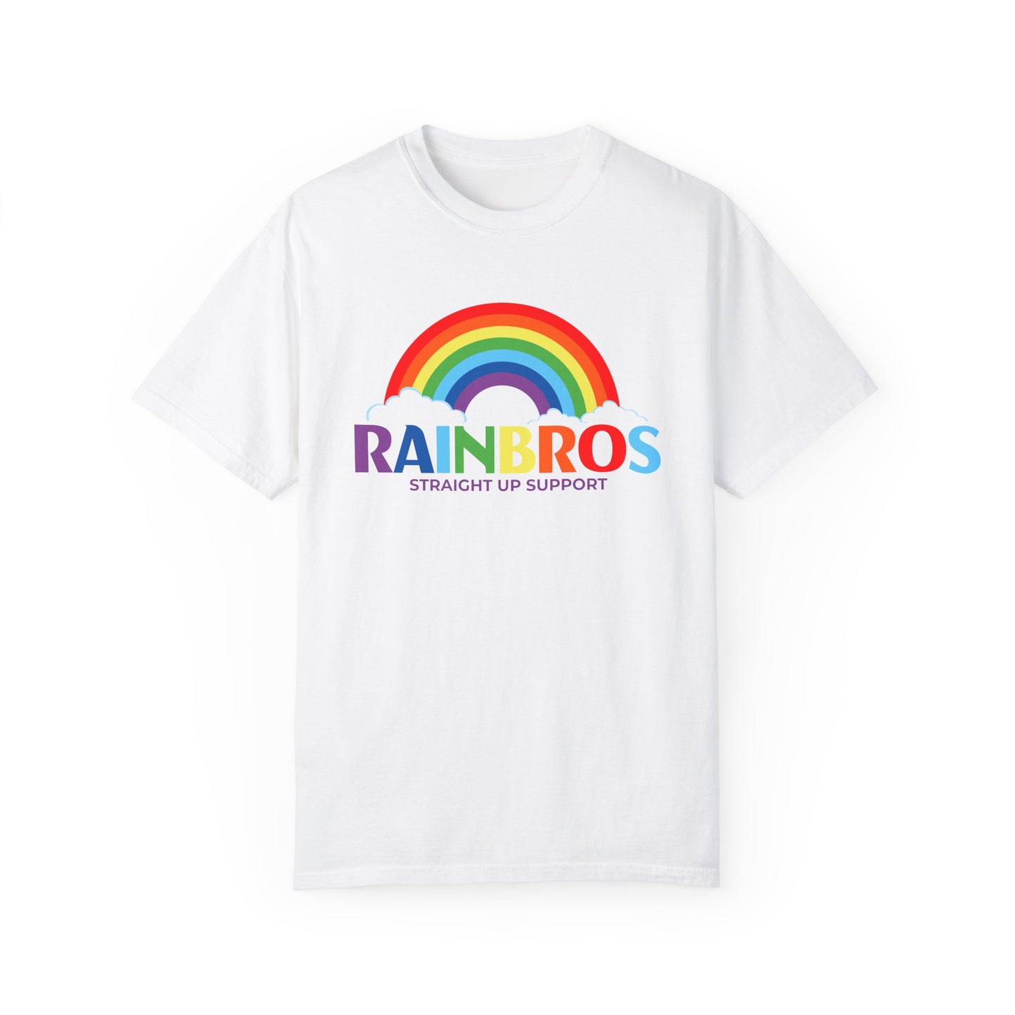 Garment-Dyed Rainbow Support T-Shirt - Unisex Pride Apparel