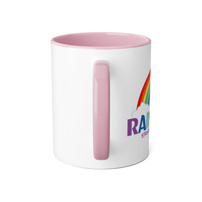 Rainbow Support Accent Mug - 11oz Colorful Coffee Cup for Pride & Friendship