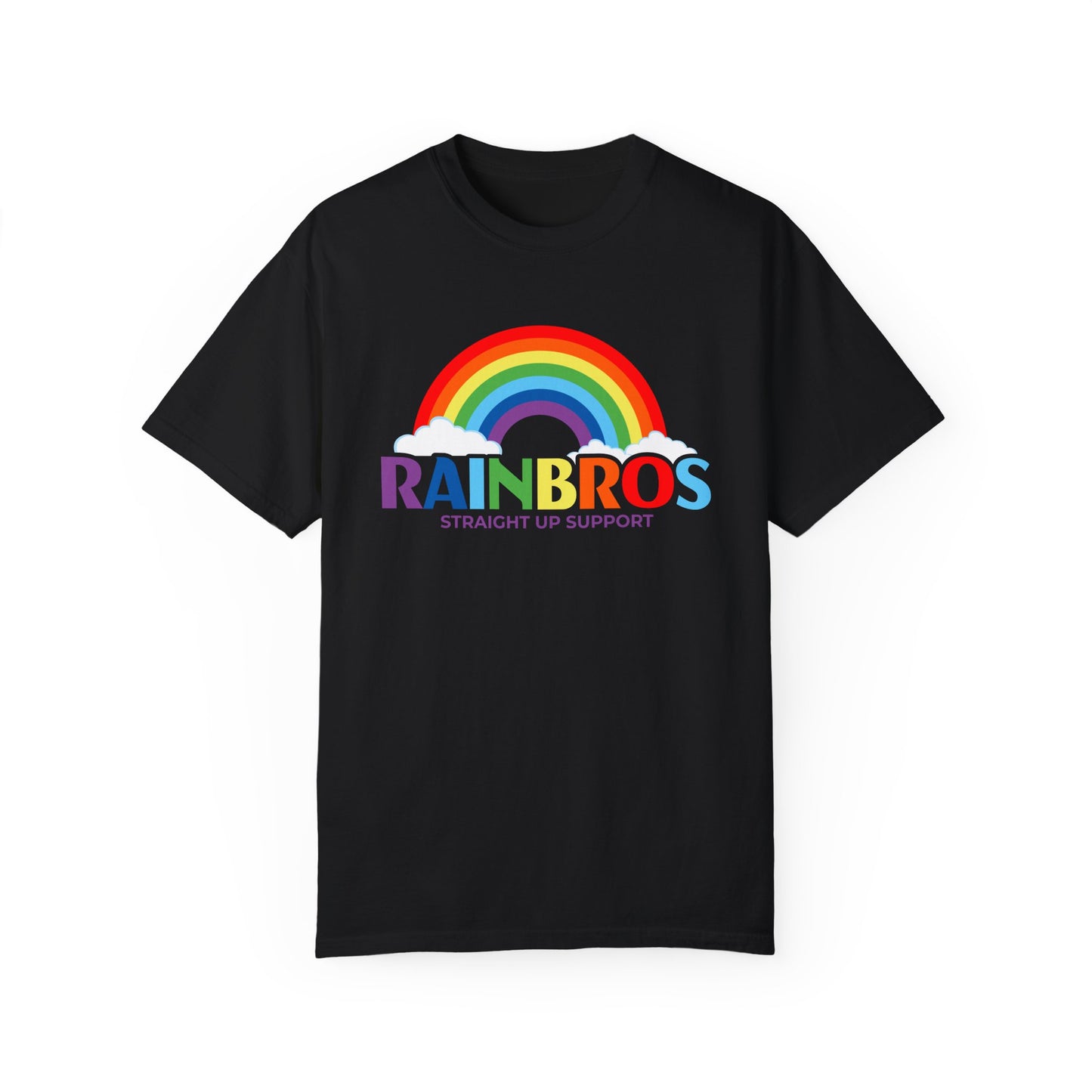 Garment-Dyed Rainbow Support T-Shirt - Unisex Pride Apparel