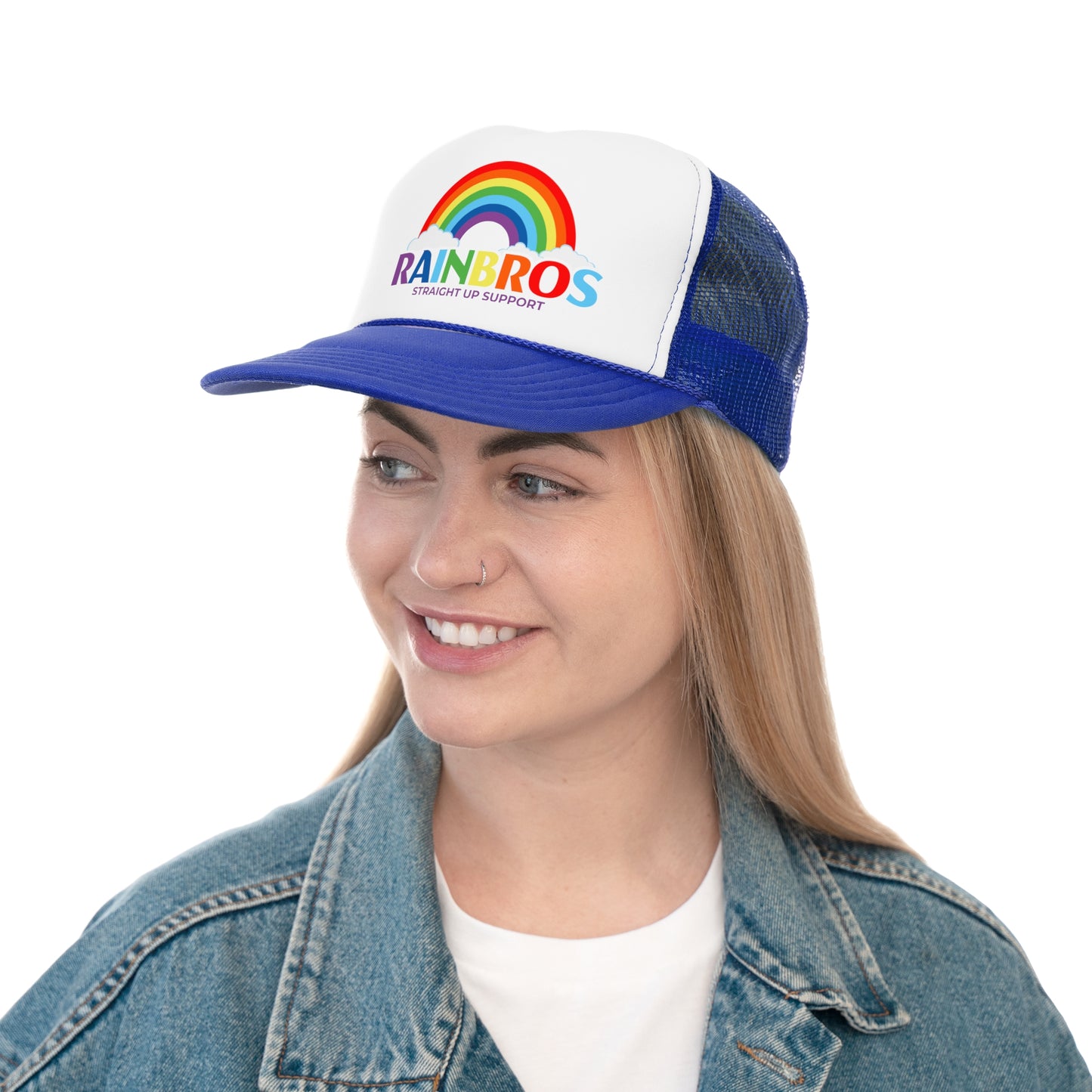 Rainbow Trucker Cap - Straight Up Support