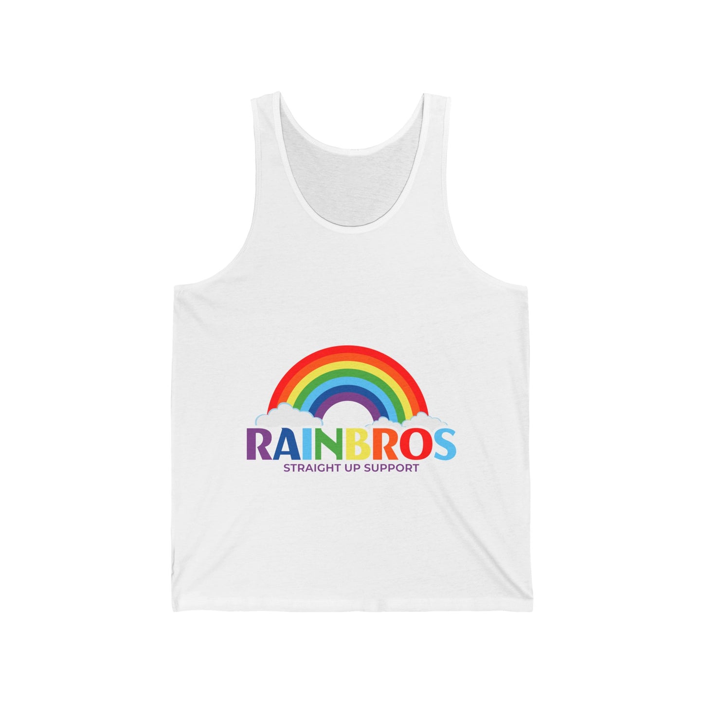 Rainbow Support Unisex Jersey Tank - 2SLGBTQ+ Pride Apparel