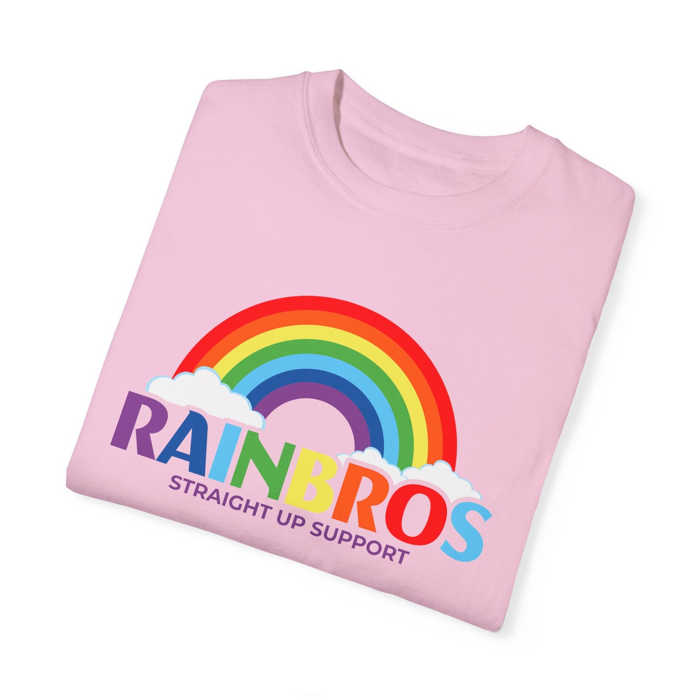 Garment-Dyed Rainbow Support T-Shirt - Unisex Pride Apparel