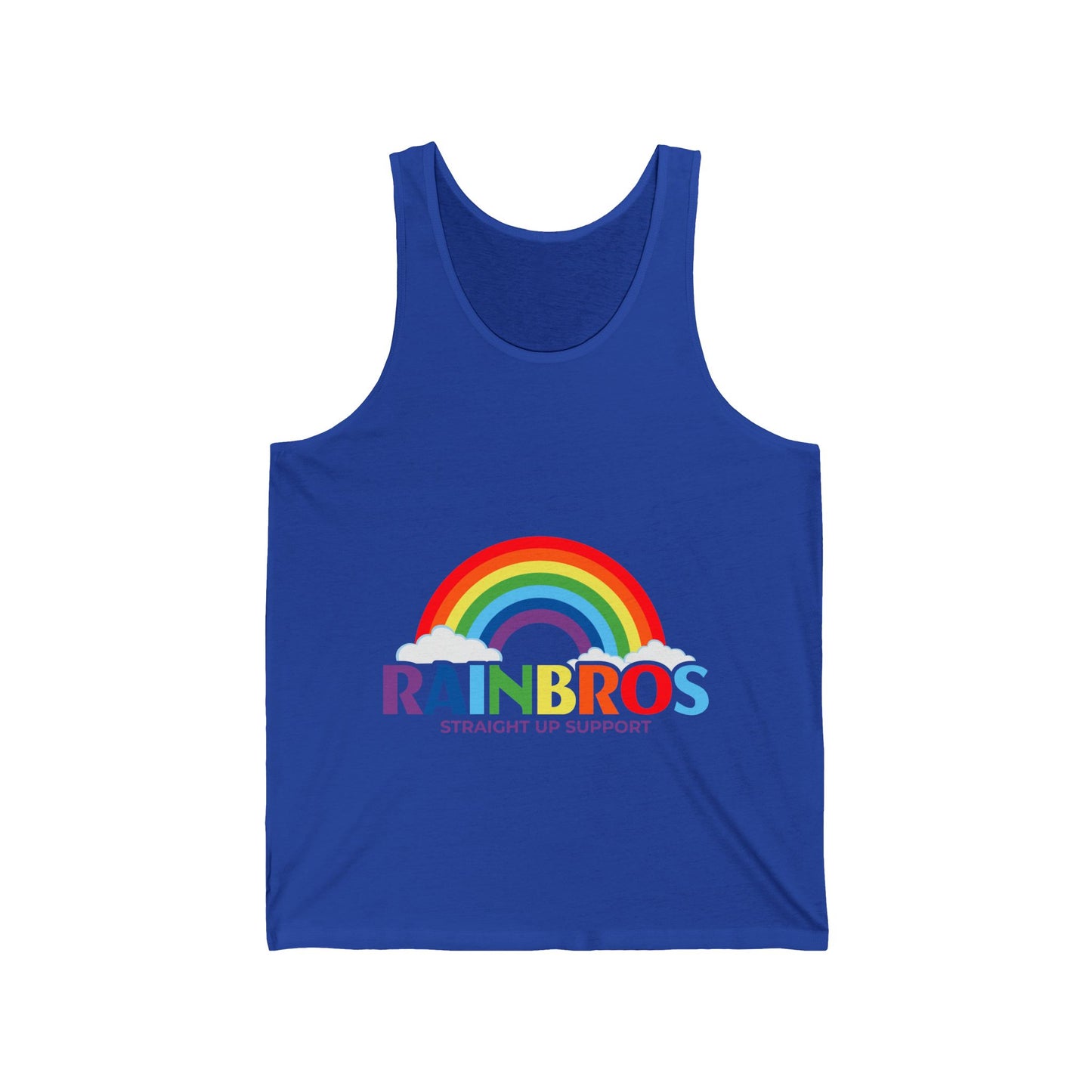 Rainbow Support Unisex Jersey Tank - 2SLGBTQ+ Pride Apparel