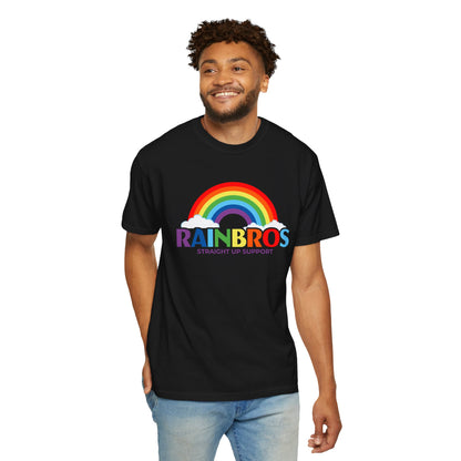 Garment-Dyed Rainbow Support T-Shirt - Unisex Pride Apparel