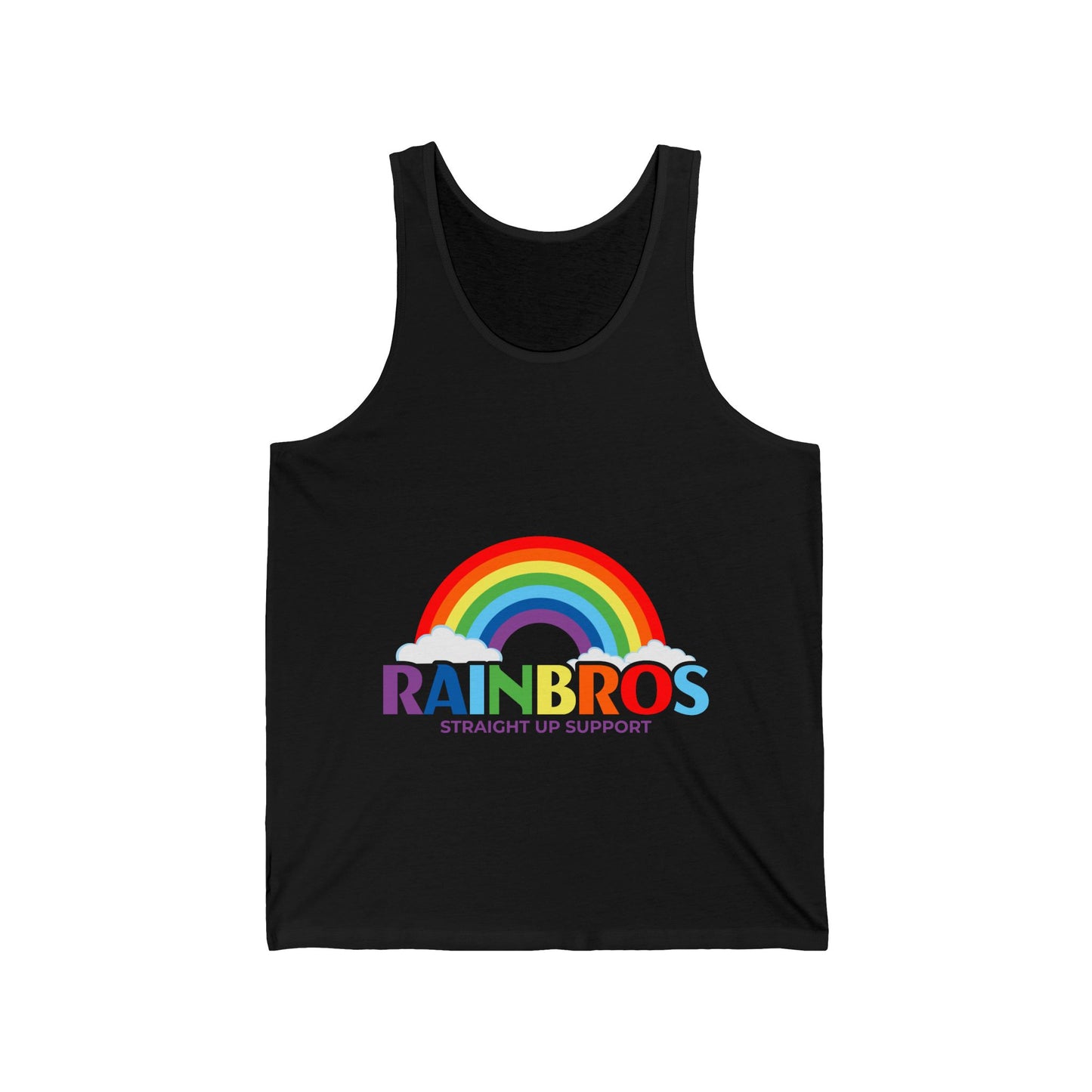 Rainbow Support Unisex Jersey Tank - 2SLGBTQ+ Pride Apparel