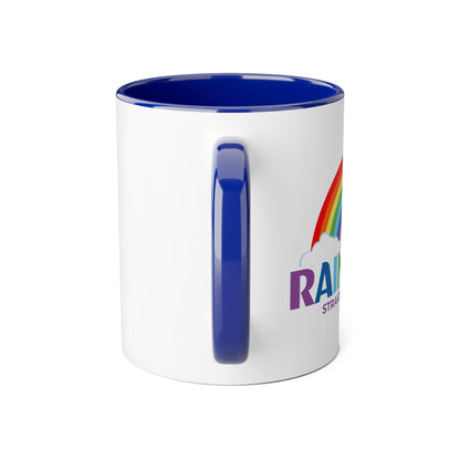 Rainbow Support Accent Mug - 11oz Colorful Coffee Cup for Pride & Friendship