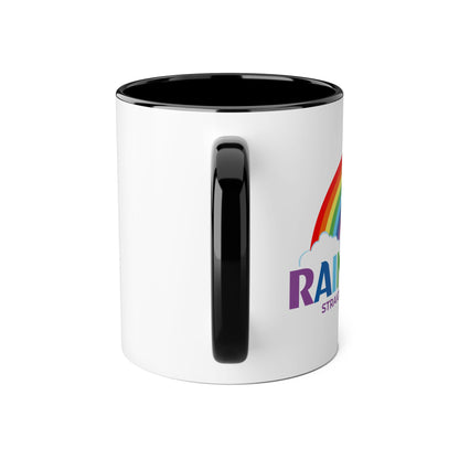 Rainbow Support Accent Mug - 11oz Colorful Coffee Cup for Pride & Friendship