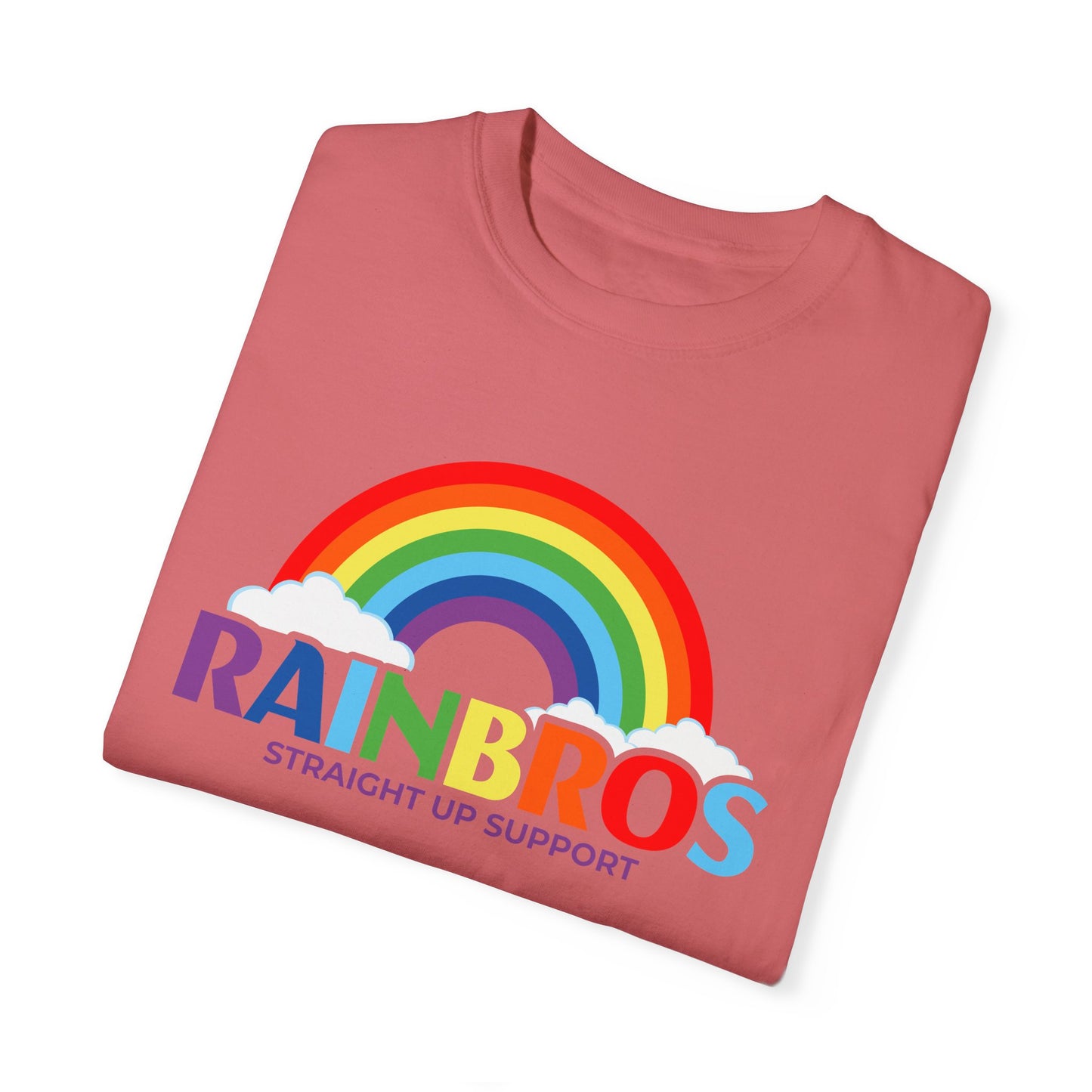 Garment-Dyed Rainbow Support T-Shirt - Unisex Pride Apparel